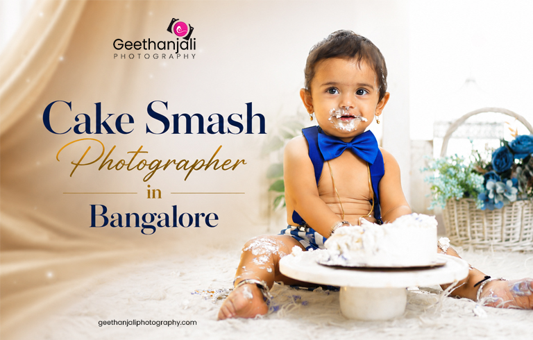 cake smash photographer in Bangalore
